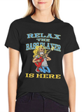 Relax Bassplayer Here T-Shirt Funny Music Tee