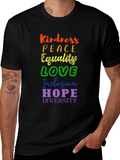 Kindness Peace Equality Graphic Tee
