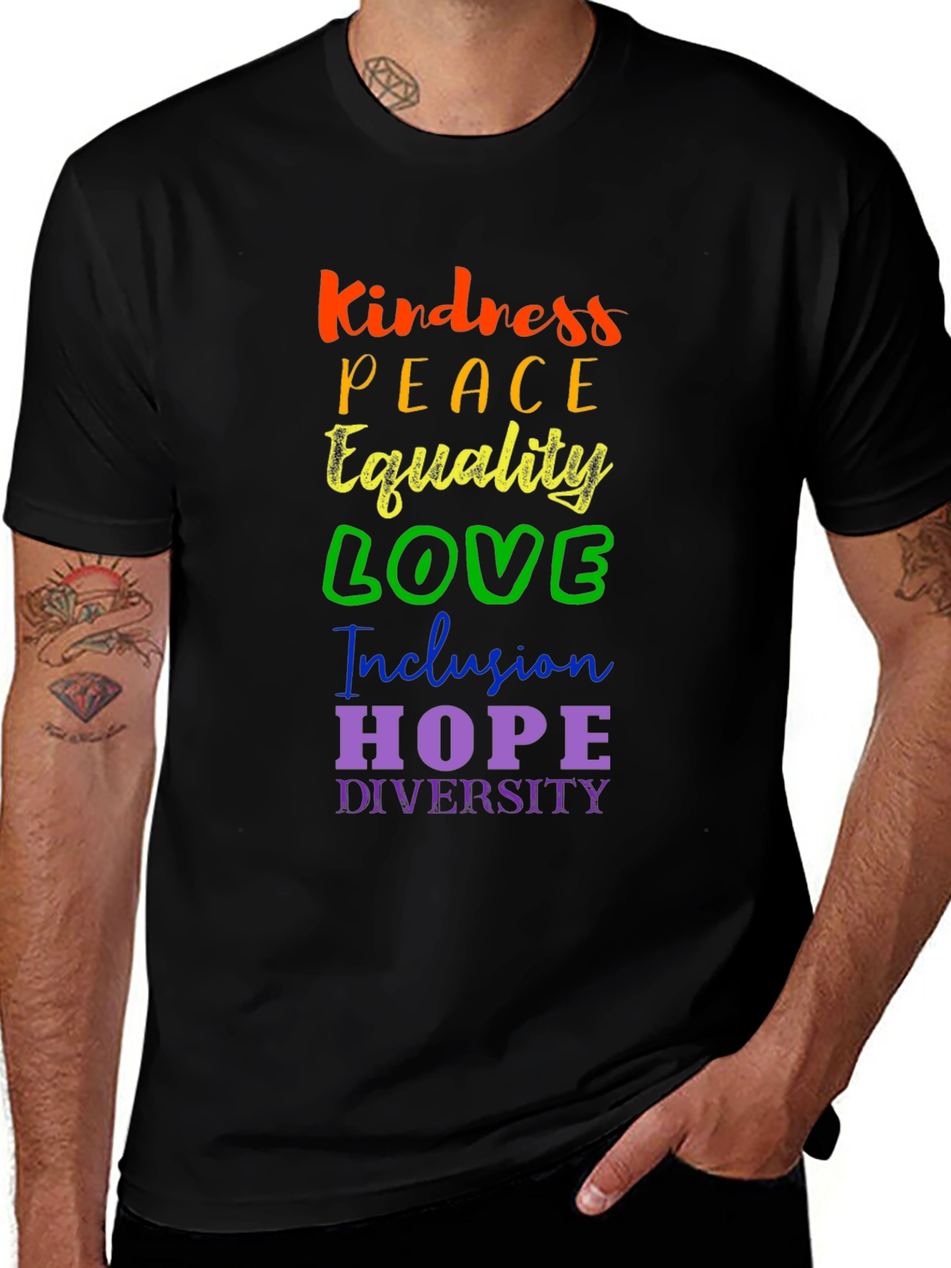 Kindness Peace Equality Graphic Tee