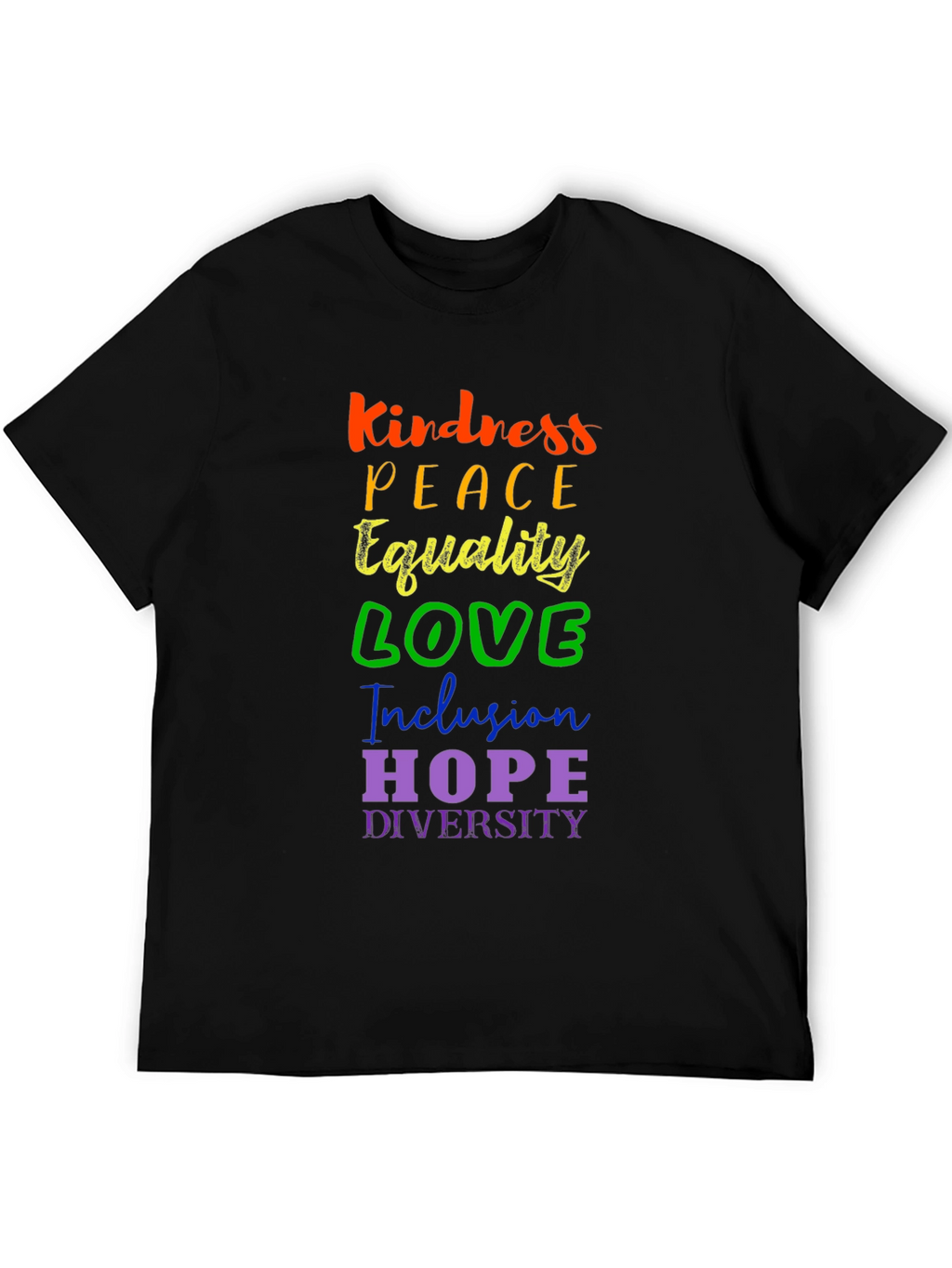 Kindness Peace Equality Graphic Tee