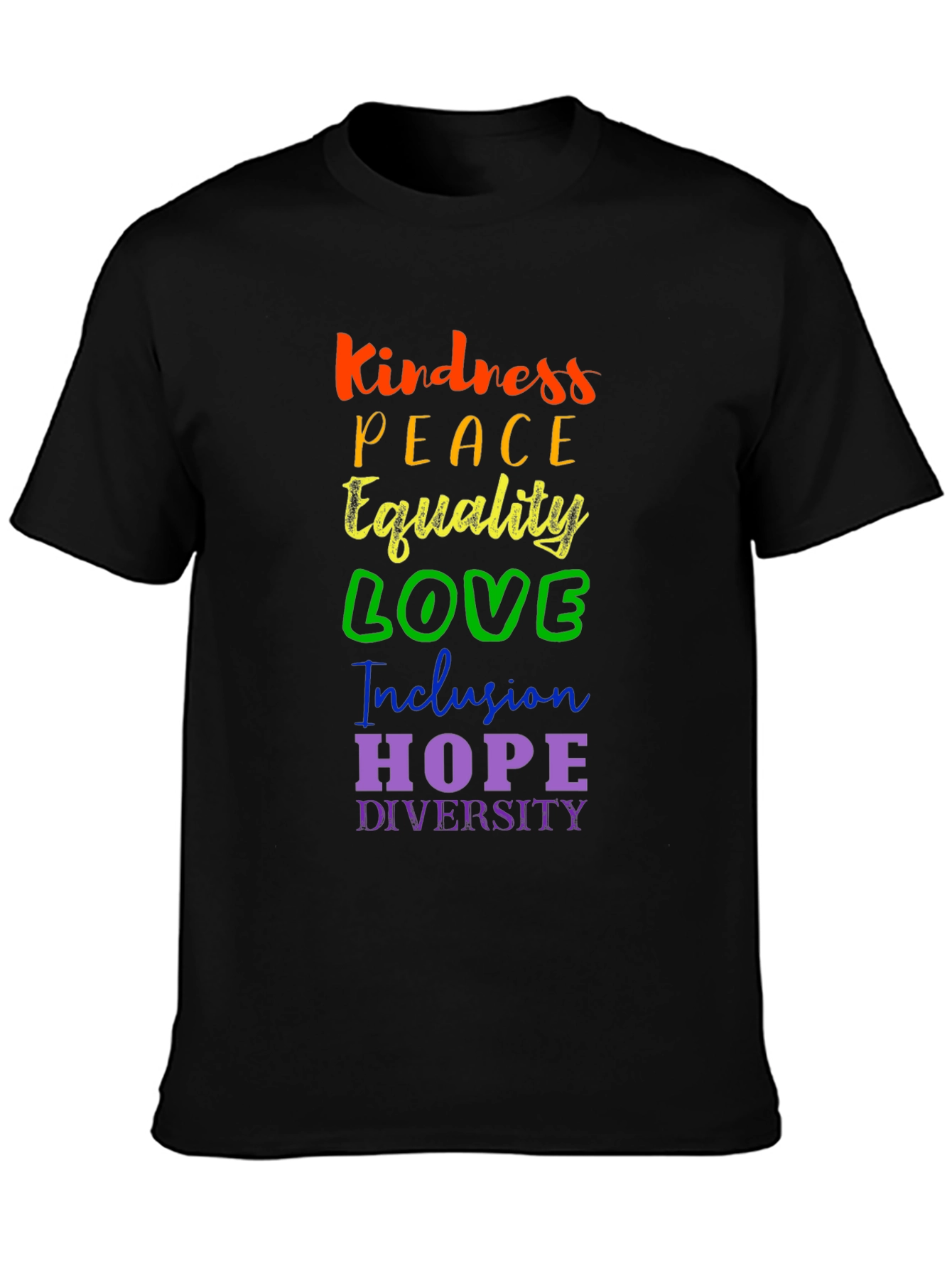 Kindness Peace Equality Graphic Tee