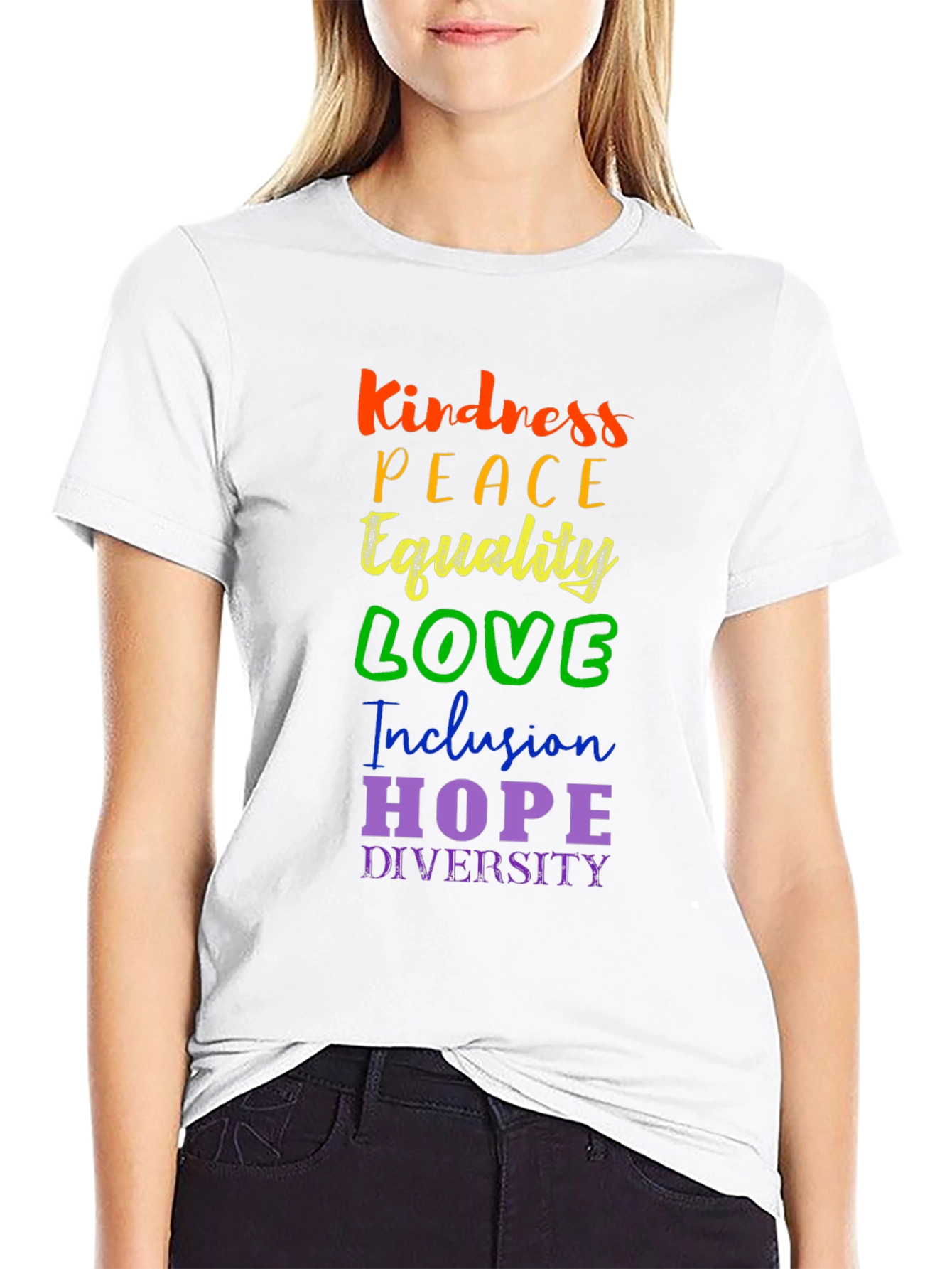 Kindness Peace Equality Graphic Tee