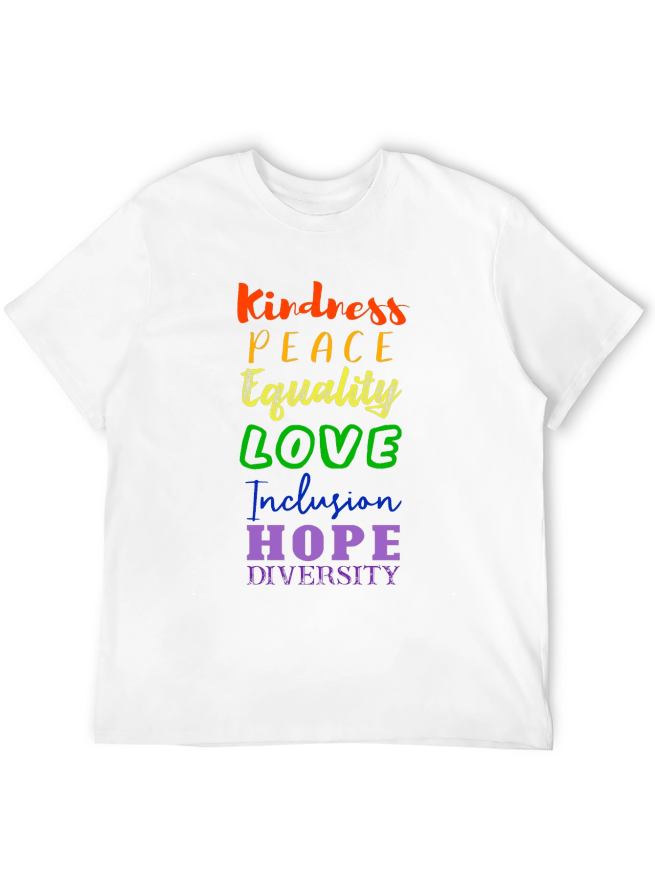 Kindness Peace Equality Graphic Tee