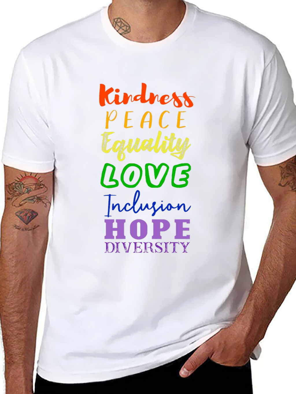 Kindness Peace Equality Graphic Tee