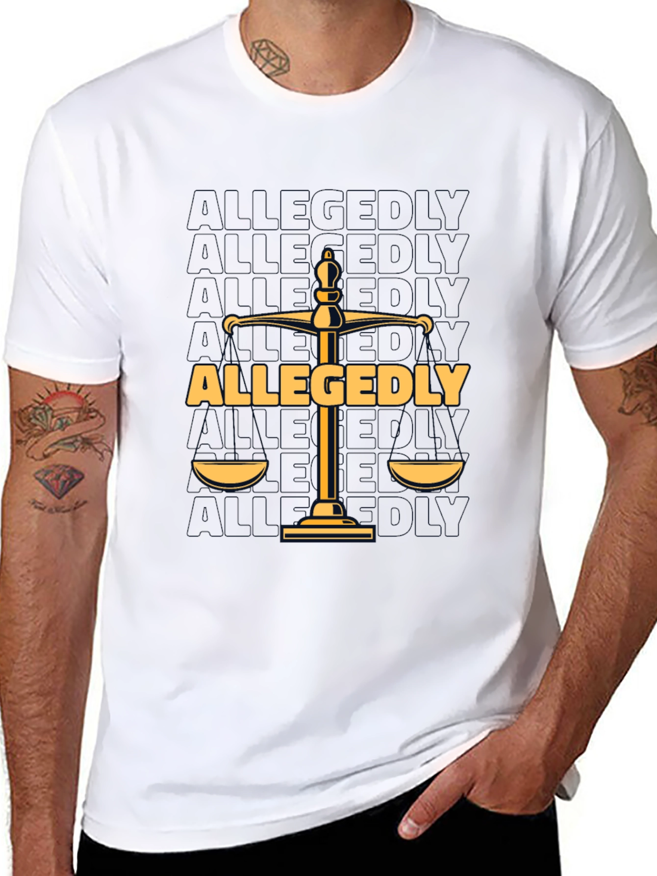 Allegedly Law Scales Graphic T-Shirt