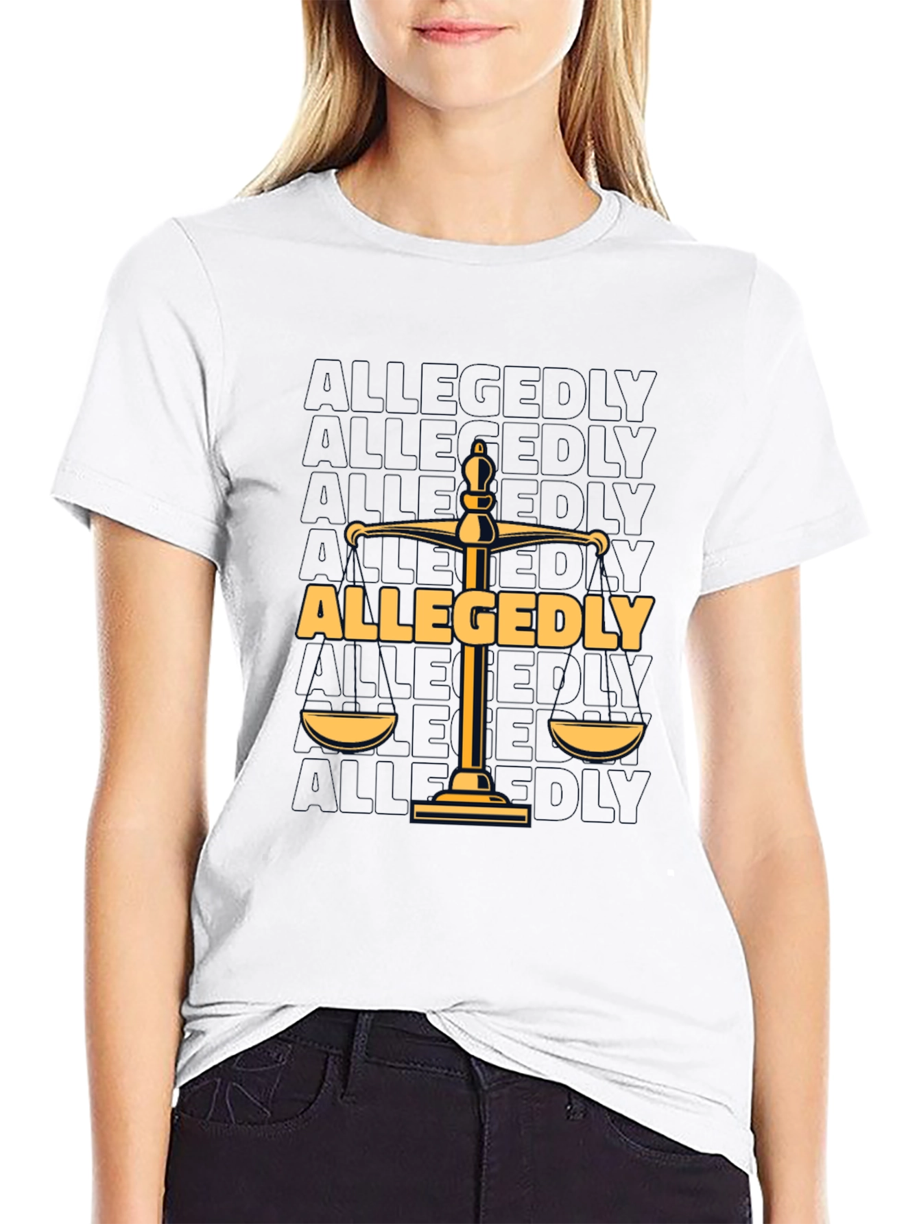 Allegedly Law Scales Graphic T-Shirt