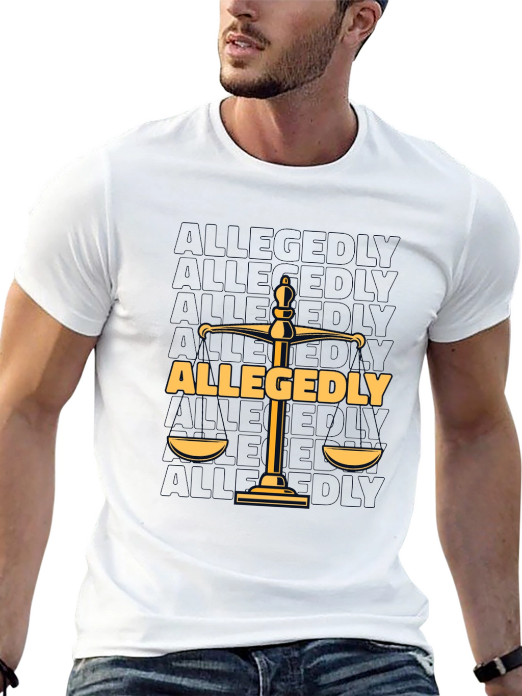 Allegedly Law Scales Graphic T-Shirt