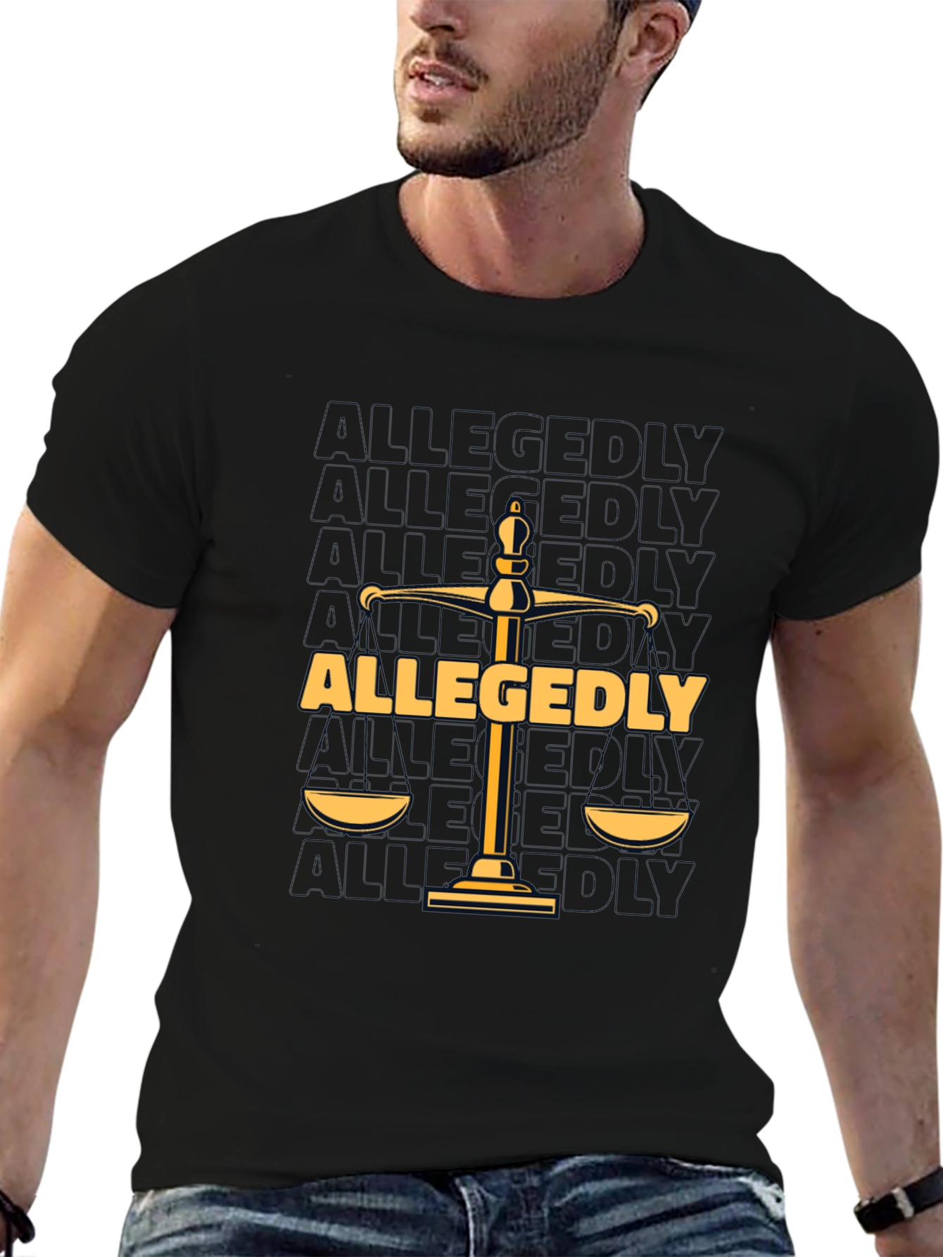 Allegedly Law Scales Graphic T-Shirt