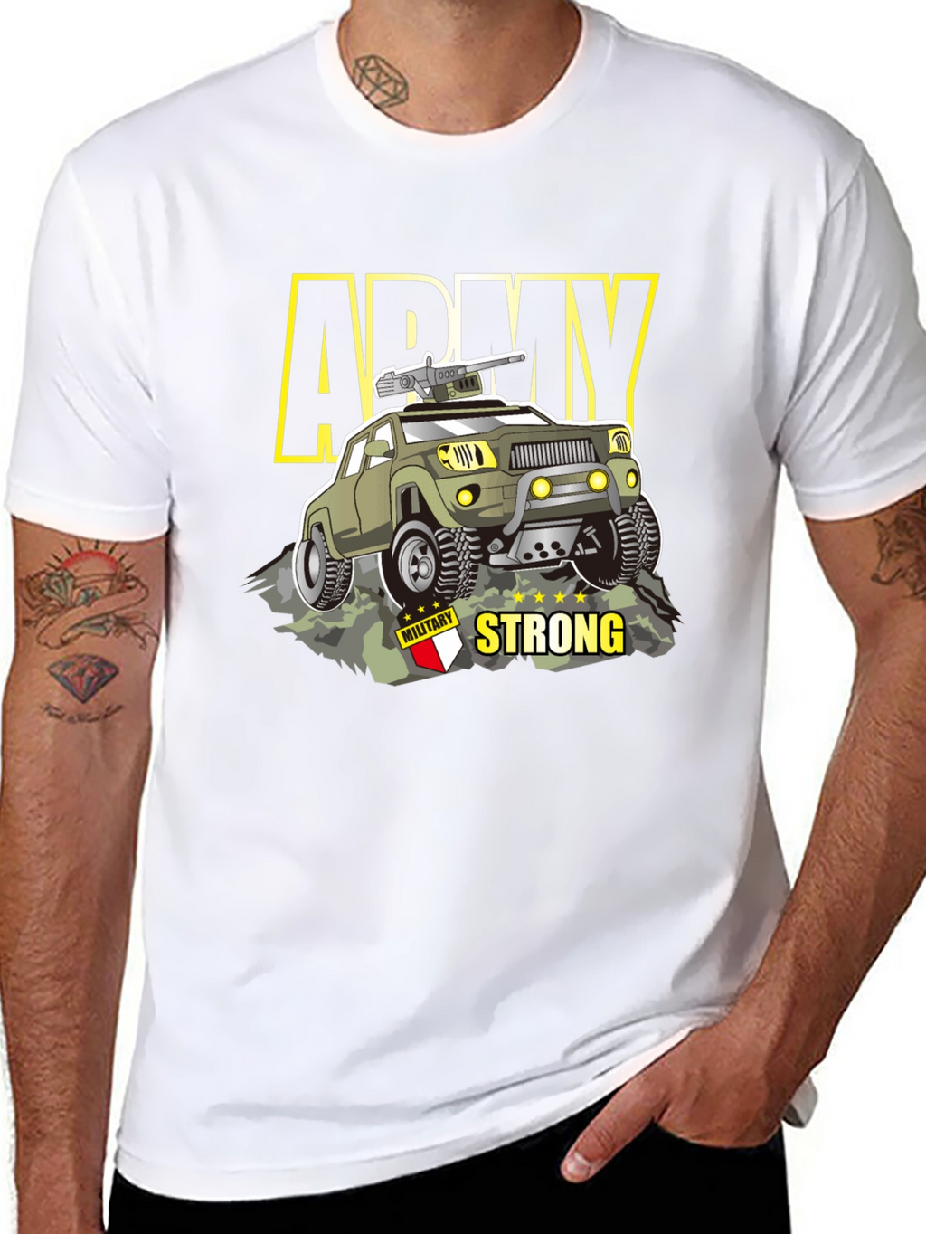 Army Strong Graphic T-Shirt - Military Style Tee