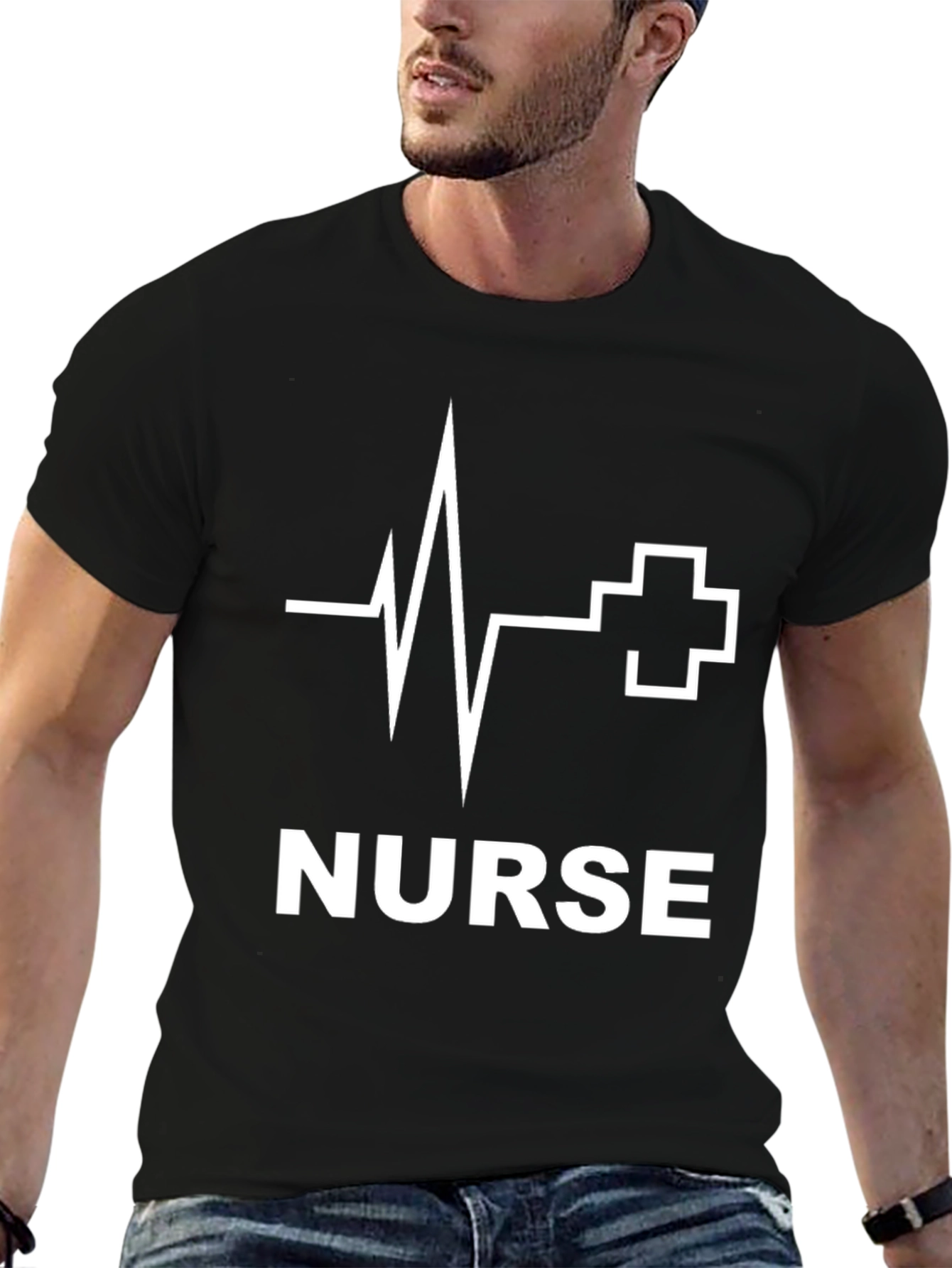 Nurse Heartbeat Graphic T-Shirt - Stylish and Comfortable