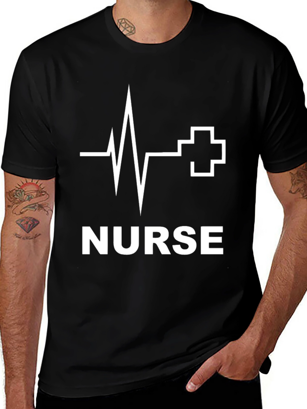 Nurse Heartbeat Graphic T-Shirt - Stylish and Comfortable