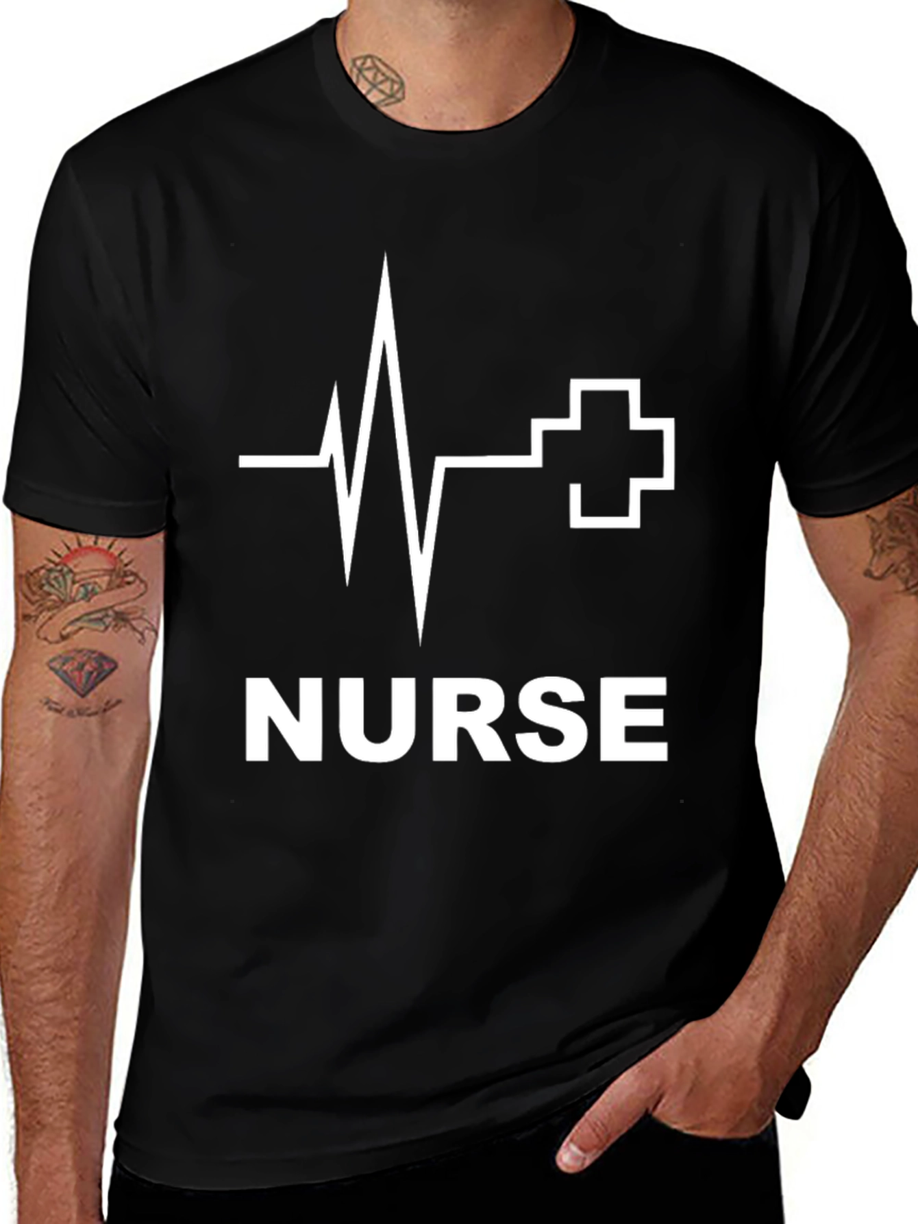 Nurse Heartbeat Graphic T-Shirt - Stylish and Comfortable