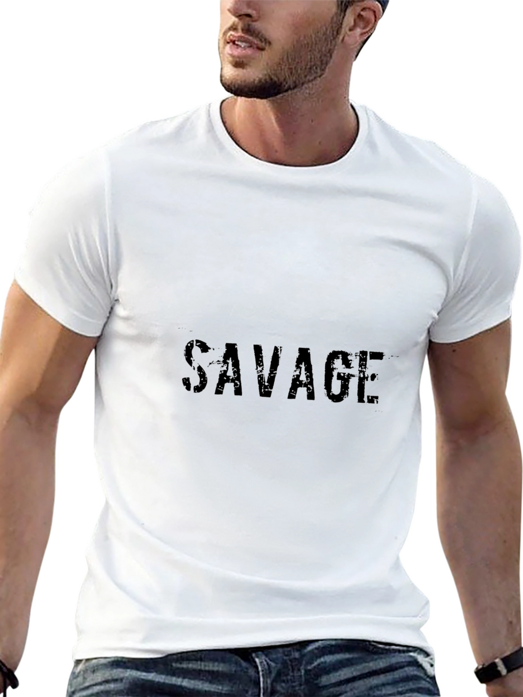 Mens Savage Graphic Print T-Shirt