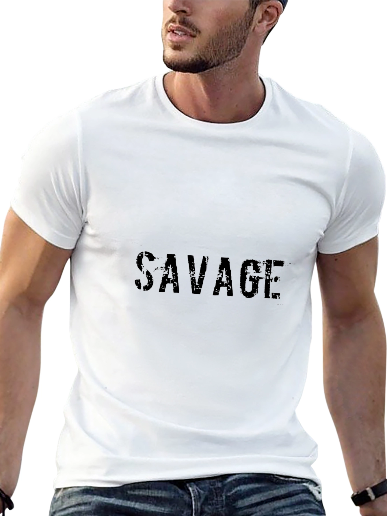 Mens Savage Graphic Print T-Shirt