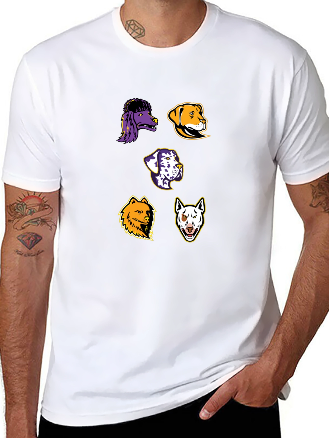 Dog Breed Graphic Print T-Shirt