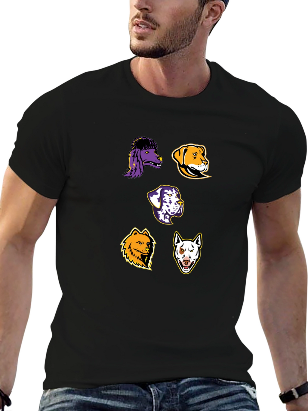 Dog Breed Graphic Print T-Shirt