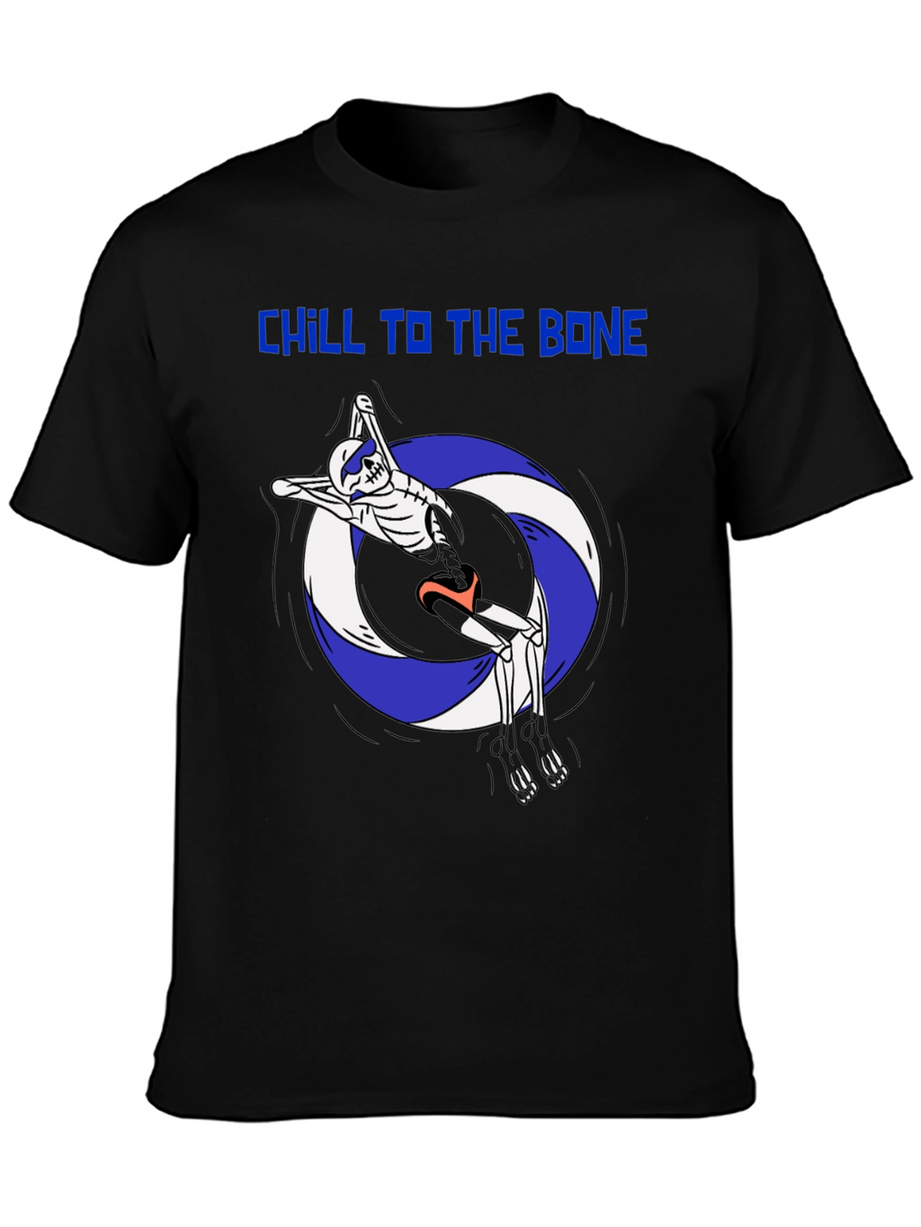 Chill To The Bone Skeleton Swimmer Graphic Tee