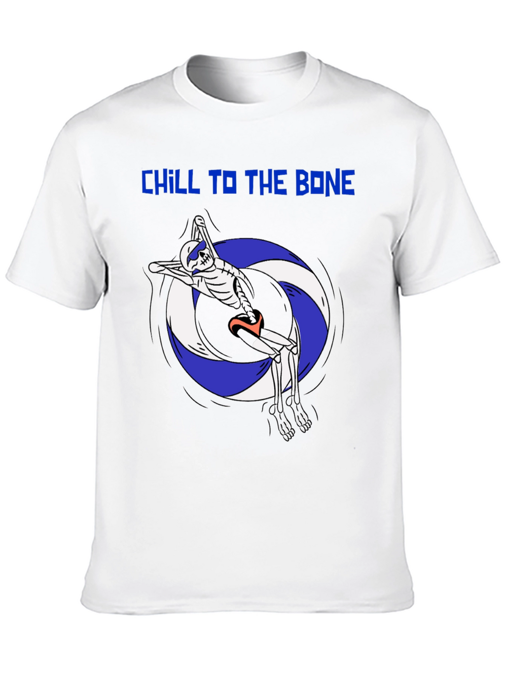 Chill To The Bone Skeleton Swimmer Graphic Tee