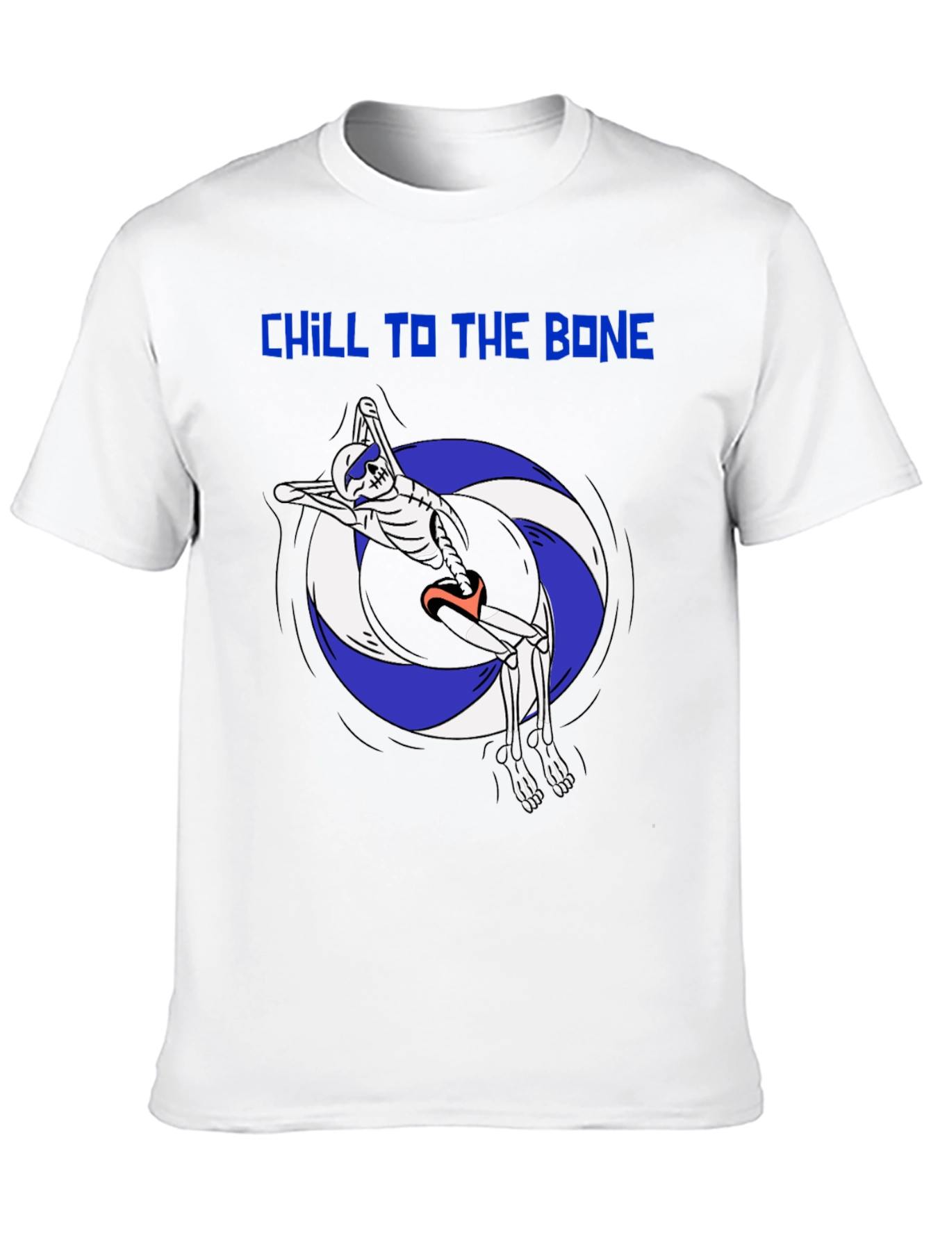 Chill To The Bone Skeleton Swimmer Graphic Tee