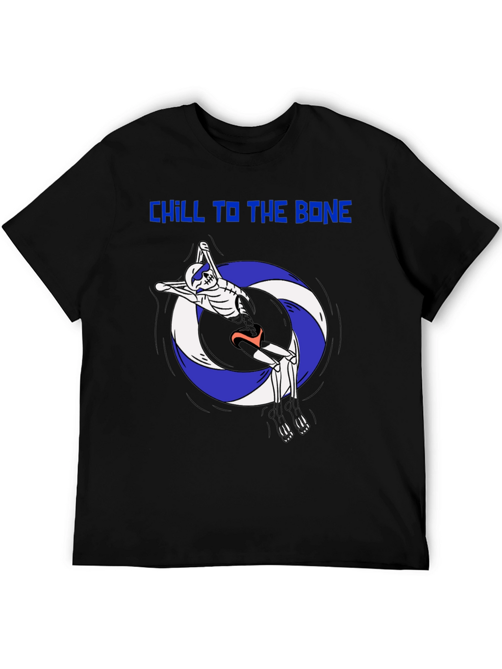 Chill To The Bone Skeleton Swimmer Graphic Tee
