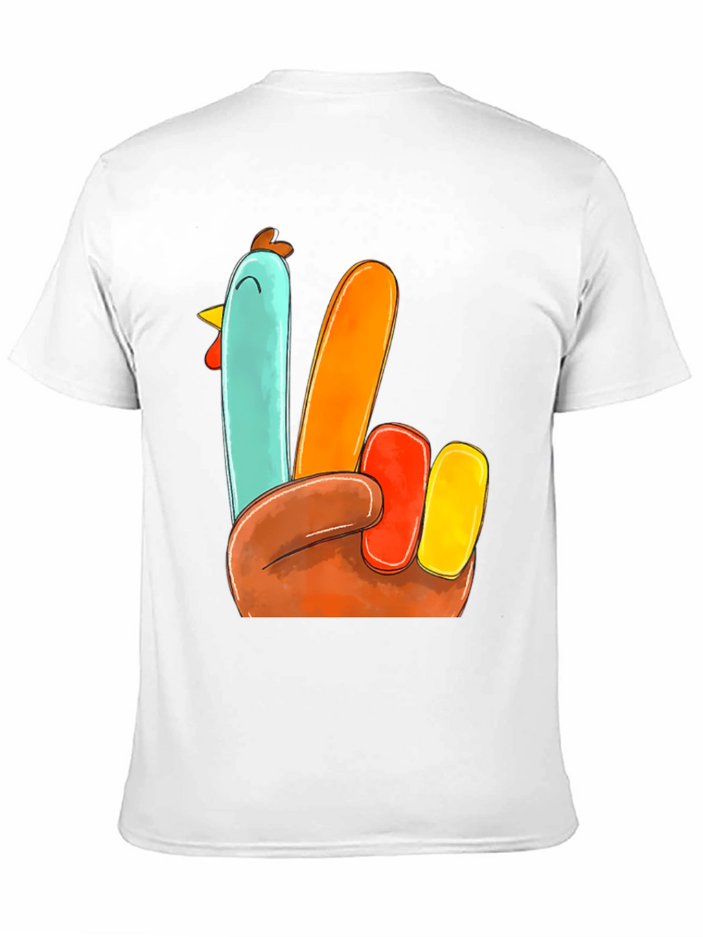 Thanksgiving Turkey Hand T-Shirt - Festive Holiday Apparel
