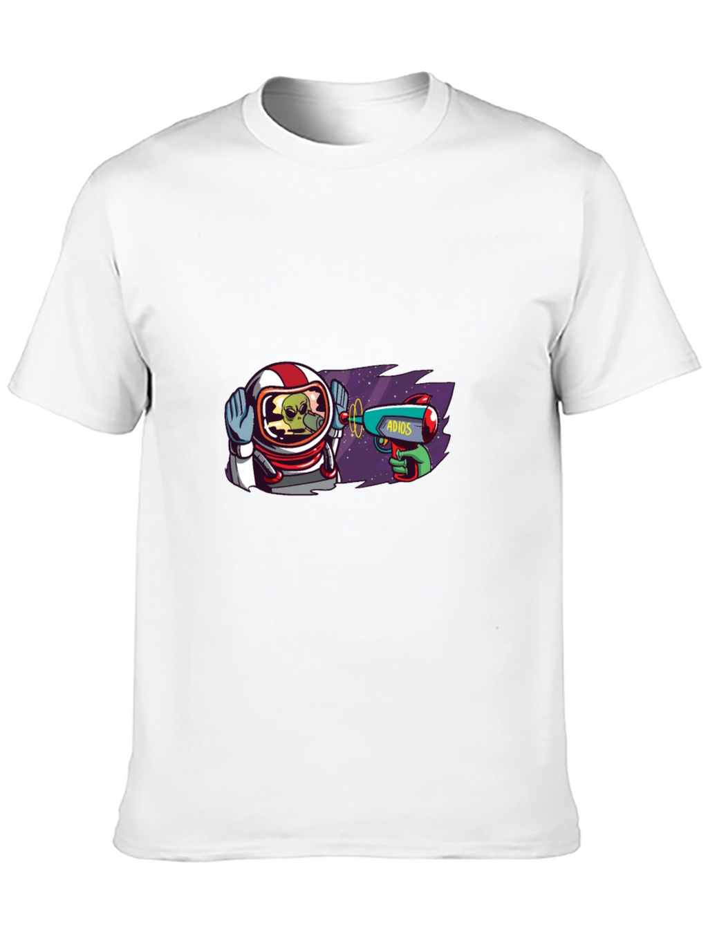 Astronaut Alien T-Shirt - Adios Ray Gun Design