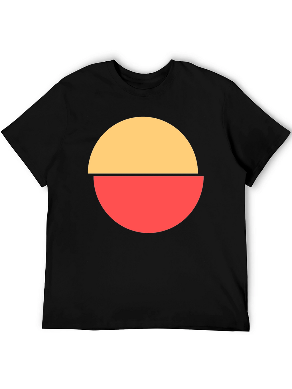 Abstract Circle Graphic Tee - Modern Casual Style