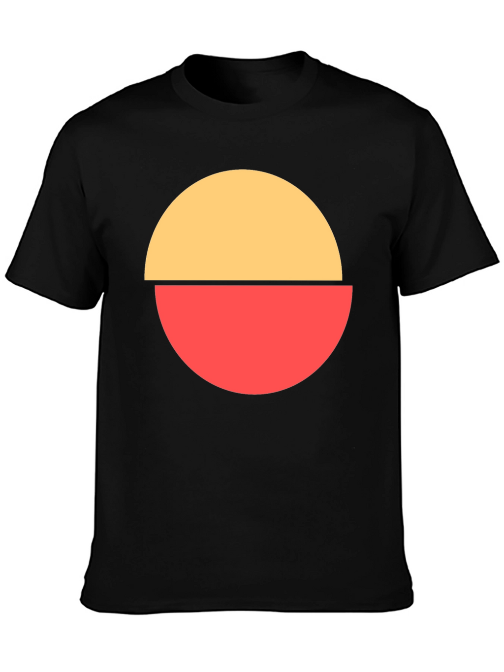 Abstract Circle Graphic Tee - Modern Casual Style