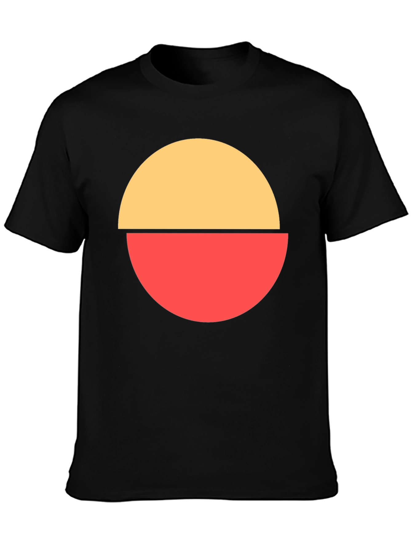 Abstract Circle Graphic Tee - Modern Casual Style