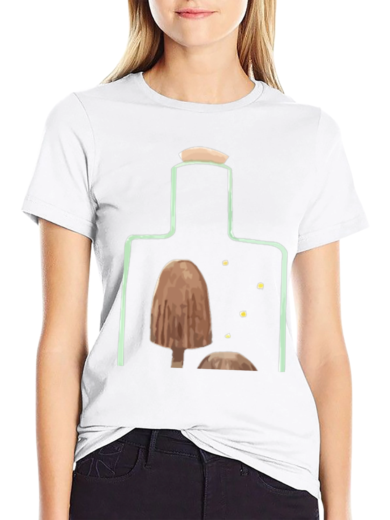 Mushroom Bottle Graphic T-Shirt