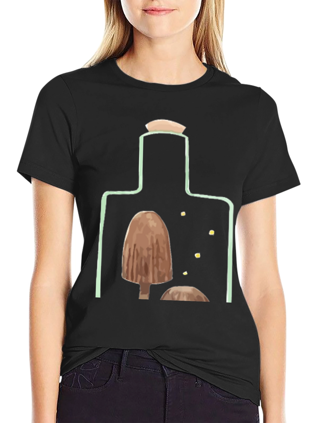 Mushroom Bottle Graphic T-Shirt