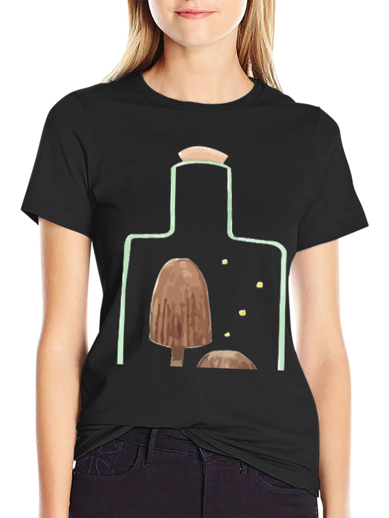 Mushroom Bottle Graphic T-Shirt