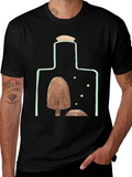 Mushroom Bottle Graphic T-Shirt