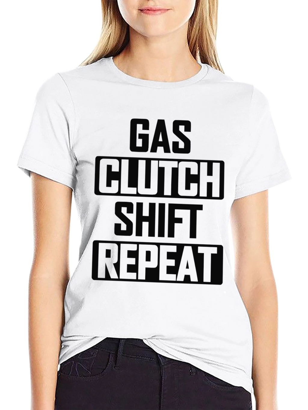 Gas Clutch Shift Repeat T-Shirt - Black