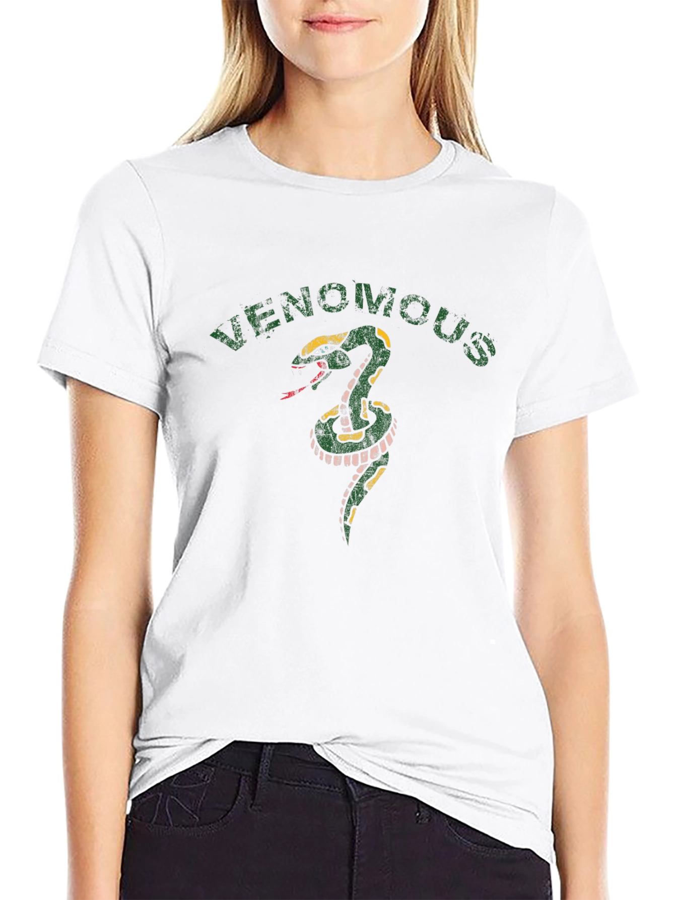 Venomous Snake Graphic Tee - Mens Black T-Shirt
