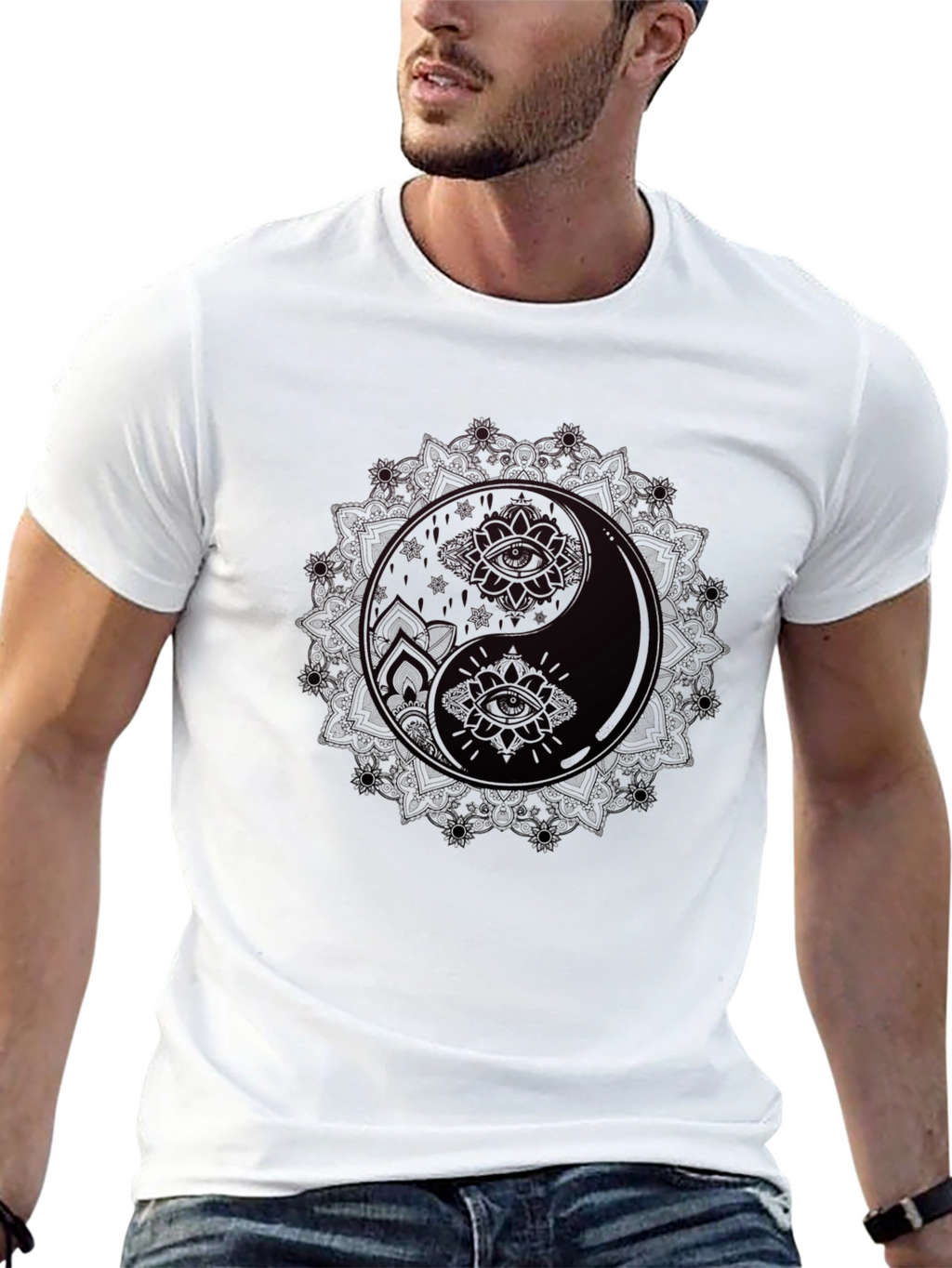 Yin Yang Mandala Graphic Tee