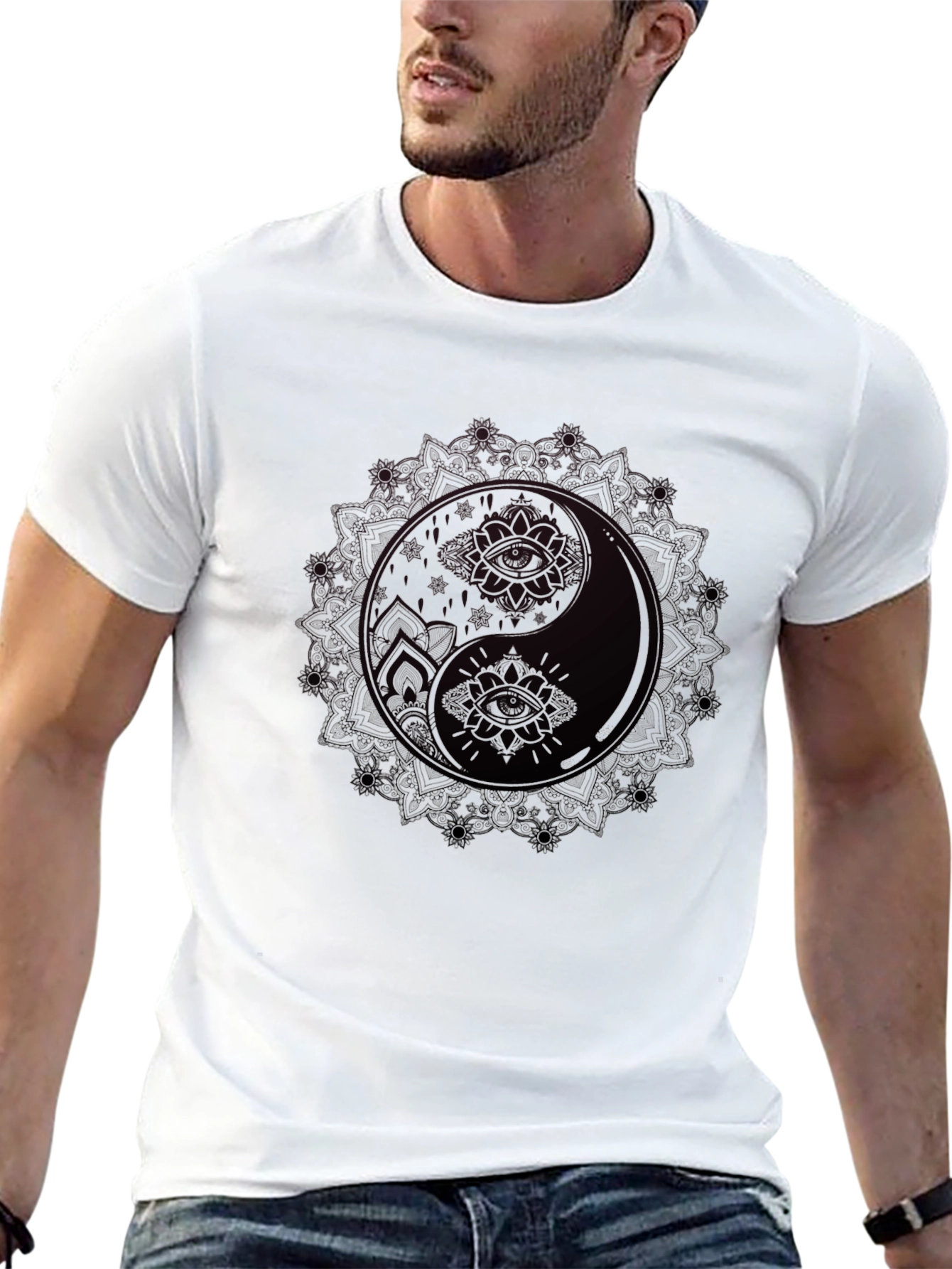 Yin Yang Mandala Graphic Tee