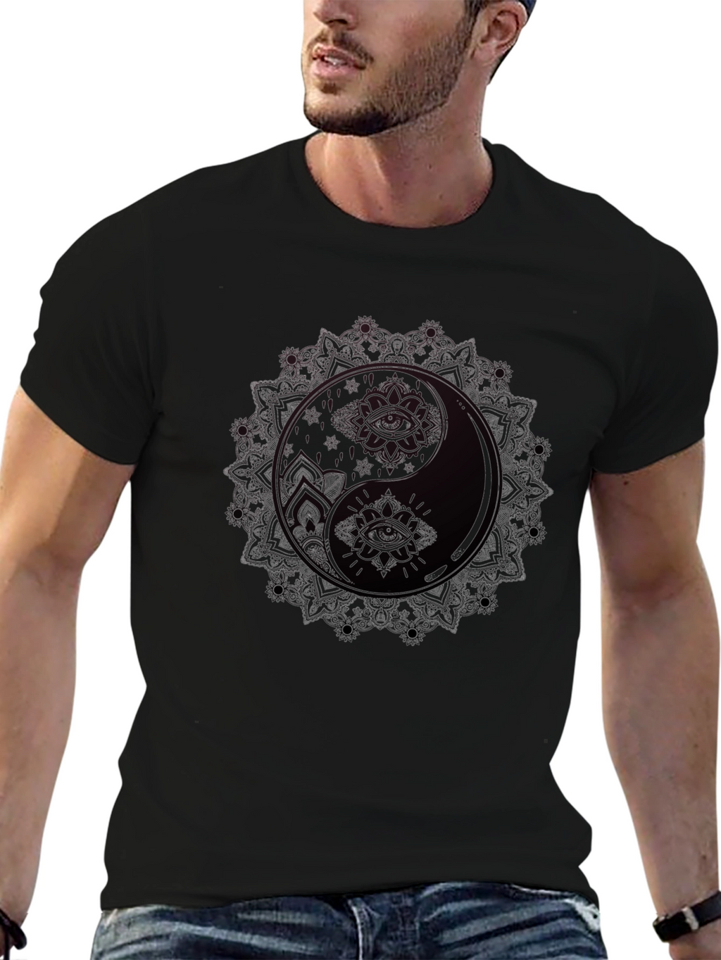 Yin Yang Mandala Graphic Tee