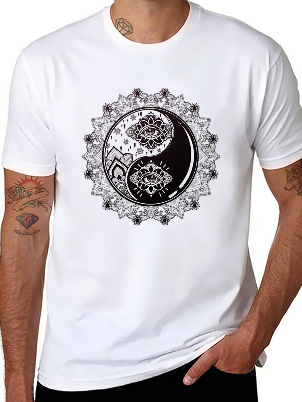 Yin Yang Mandala Graphic Tee