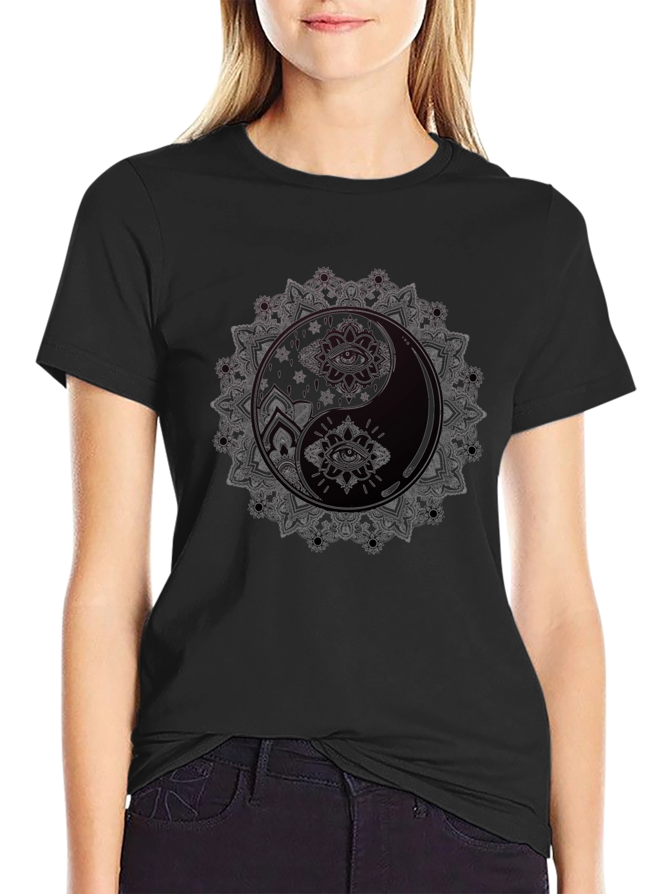 Yin Yang Mandala Graphic Tee