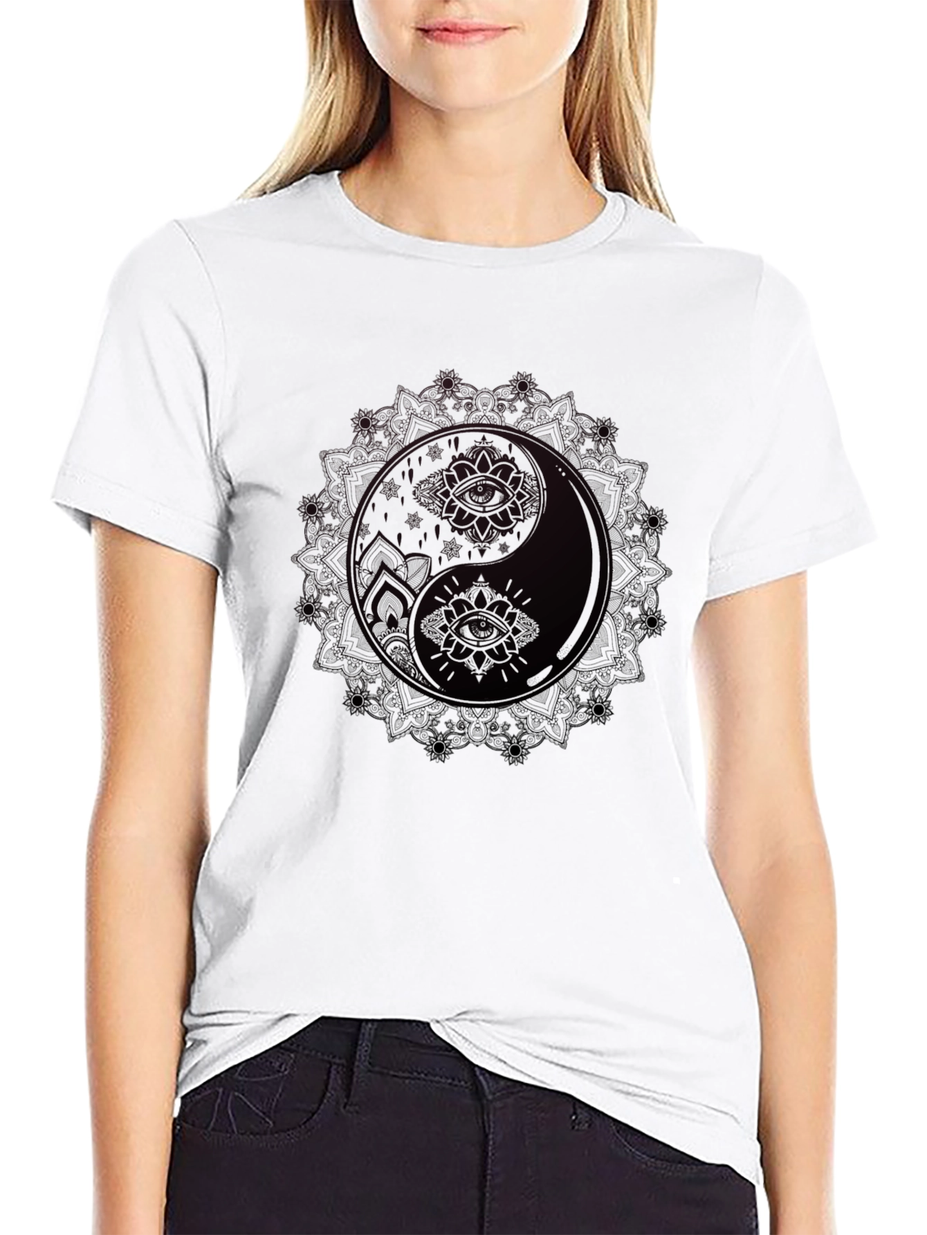 Yin Yang Mandala Graphic Tee