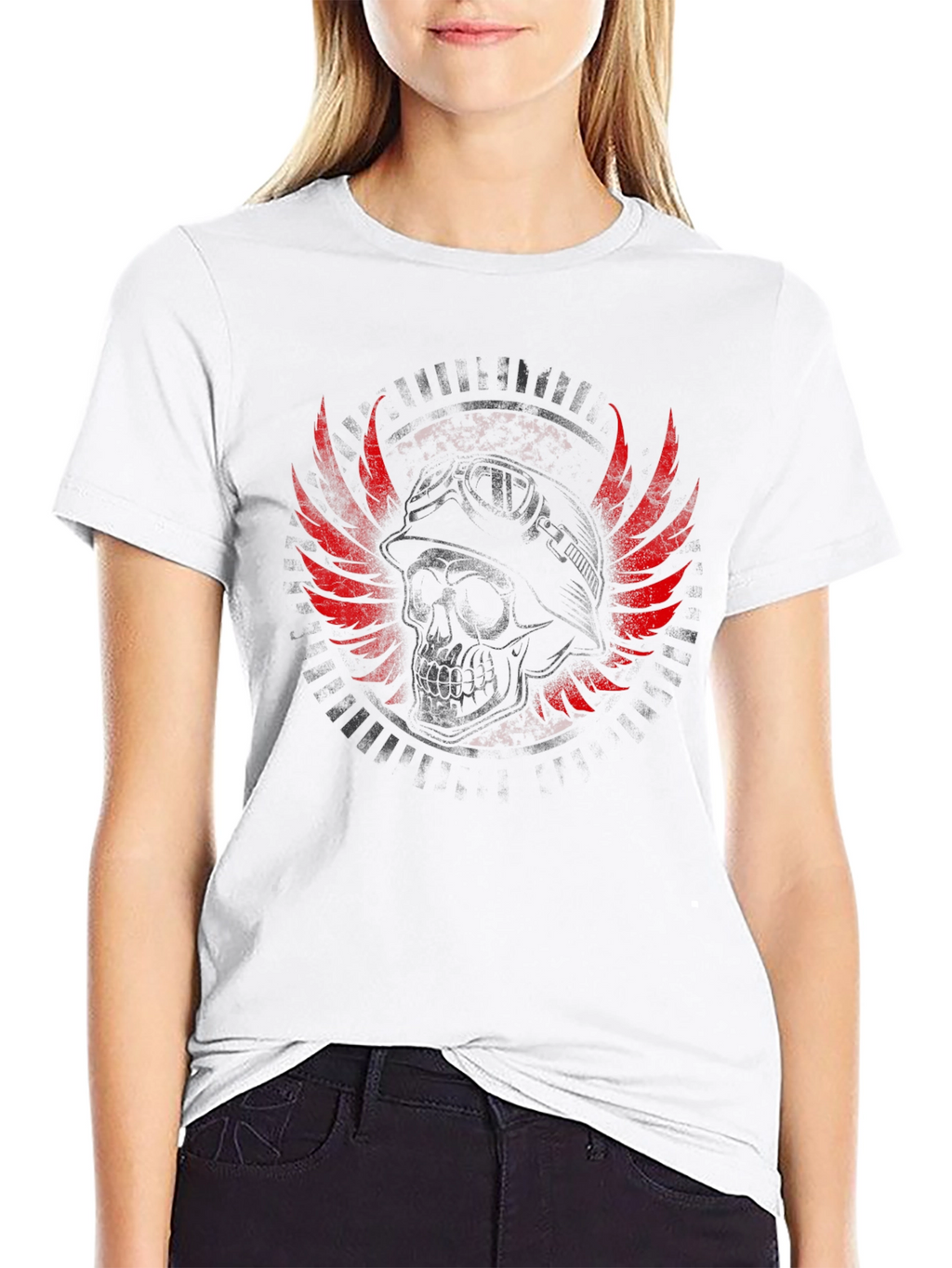 Skull Wings Graphic T-Shirt - Mens Black Tee