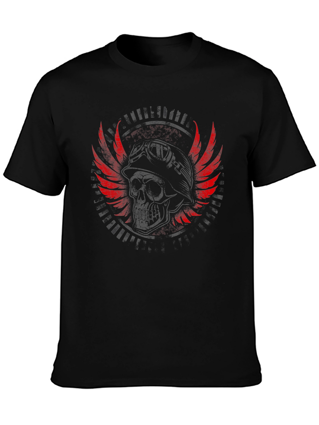 Skull Wings Graphic T-Shirt - Mens Black Tee