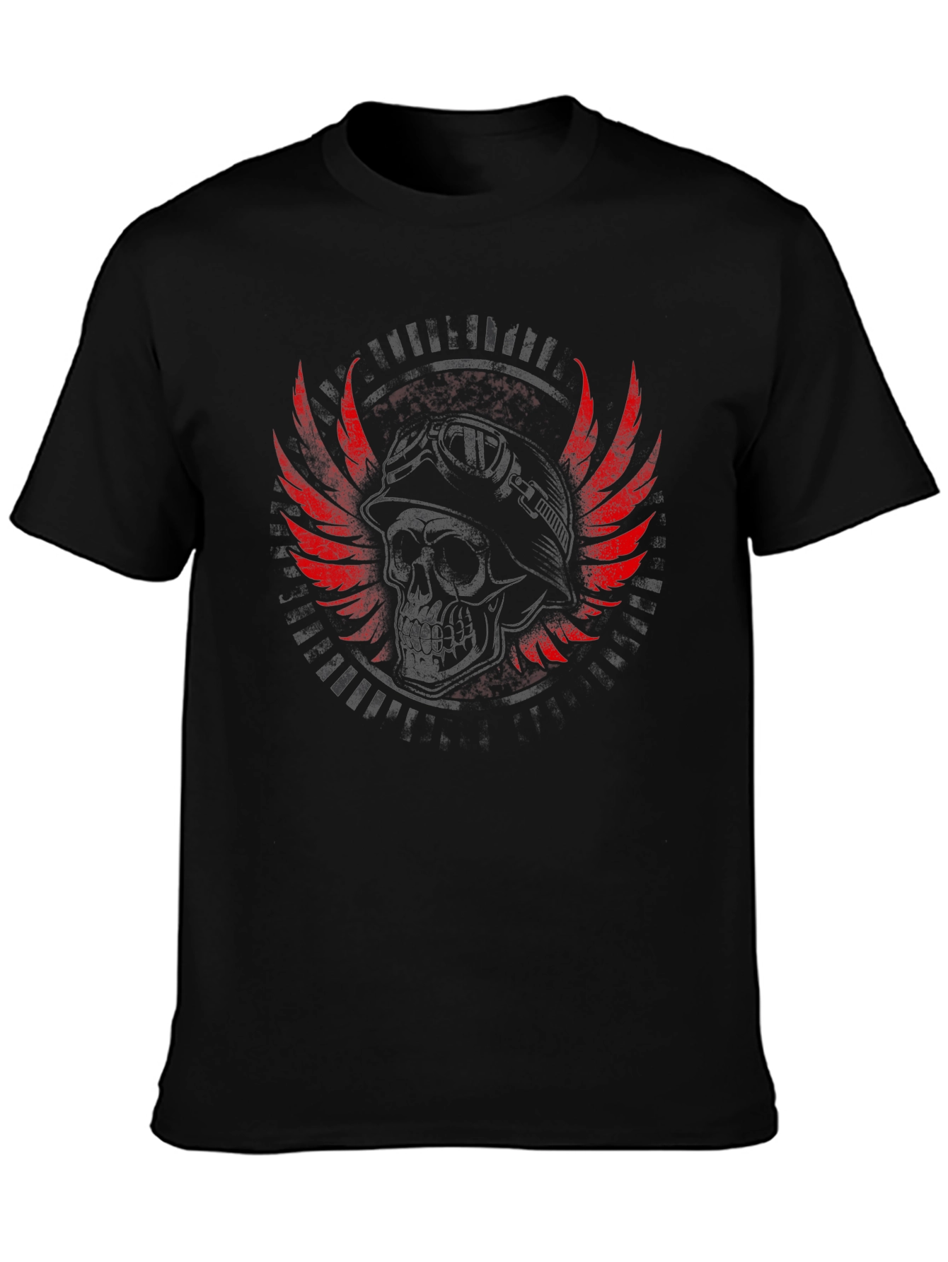 Skull Wings Graphic T-Shirt - Mens Black Tee
