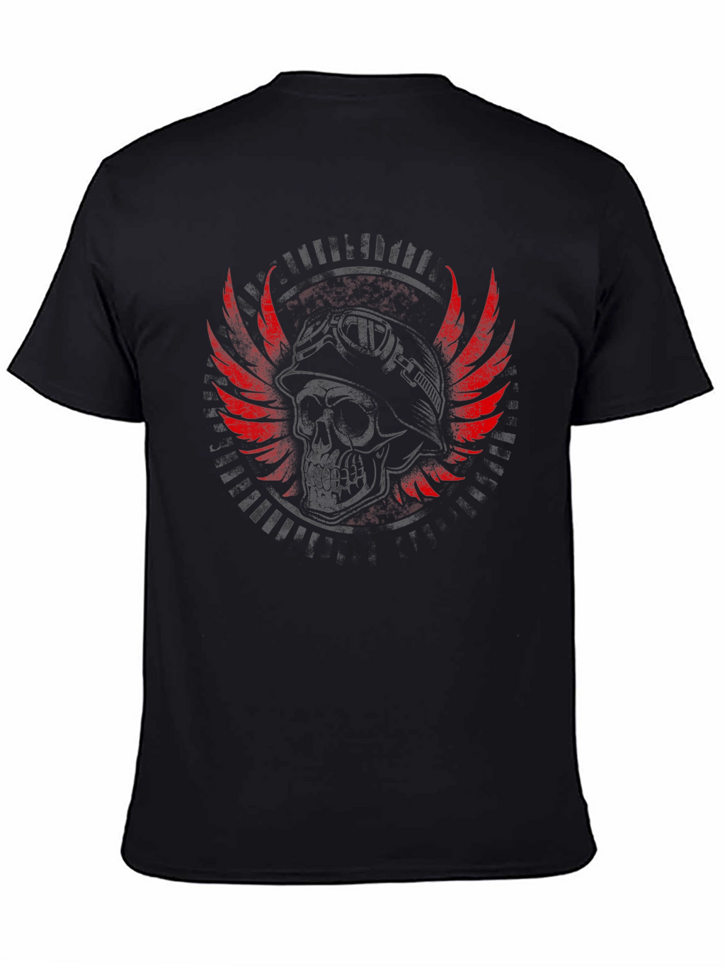 Skull Wings Graphic T-Shirt - Mens Black Tee