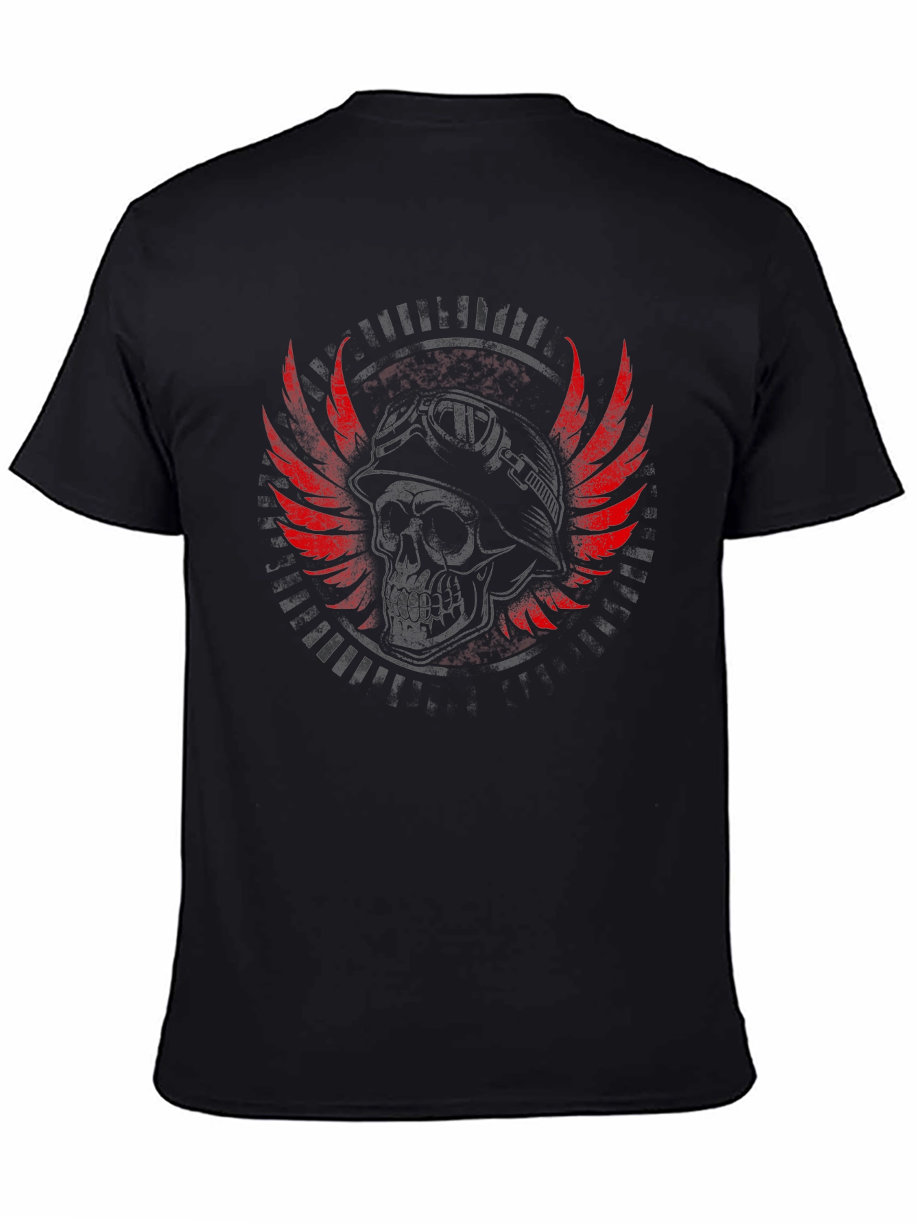 Skull Wings Graphic T-Shirt - Mens Black Tee