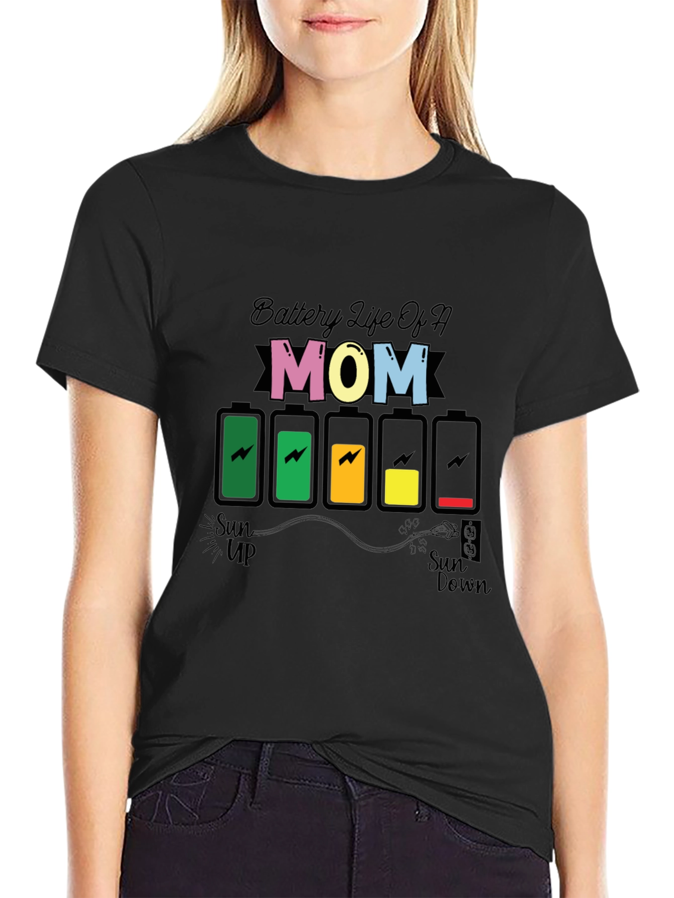 Battery Life of a Mom Graphic Tee