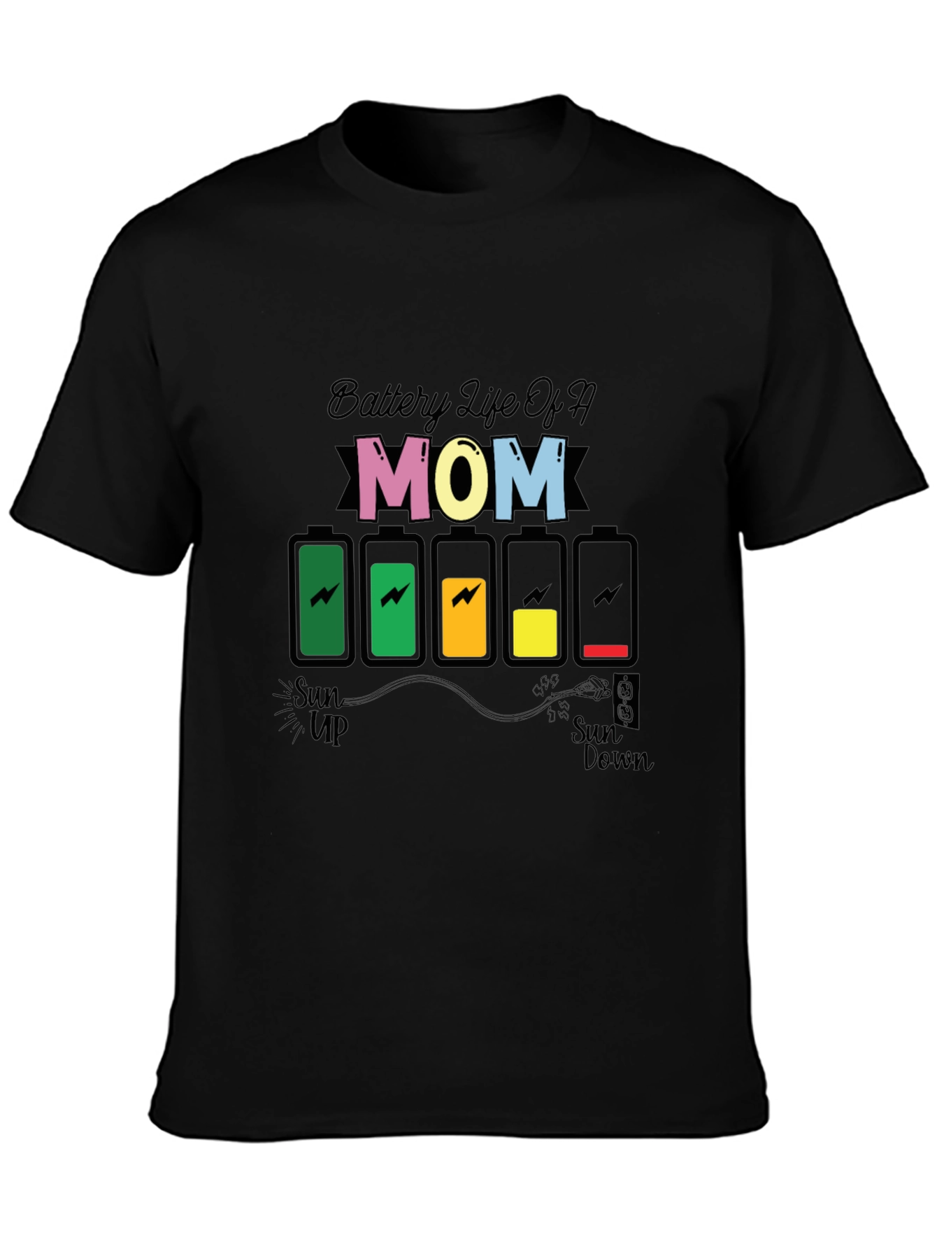 Battery Life of a Mom Graphic Tee