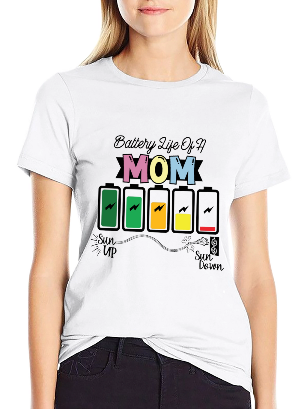 Battery Life of a Mom Graphic Tee