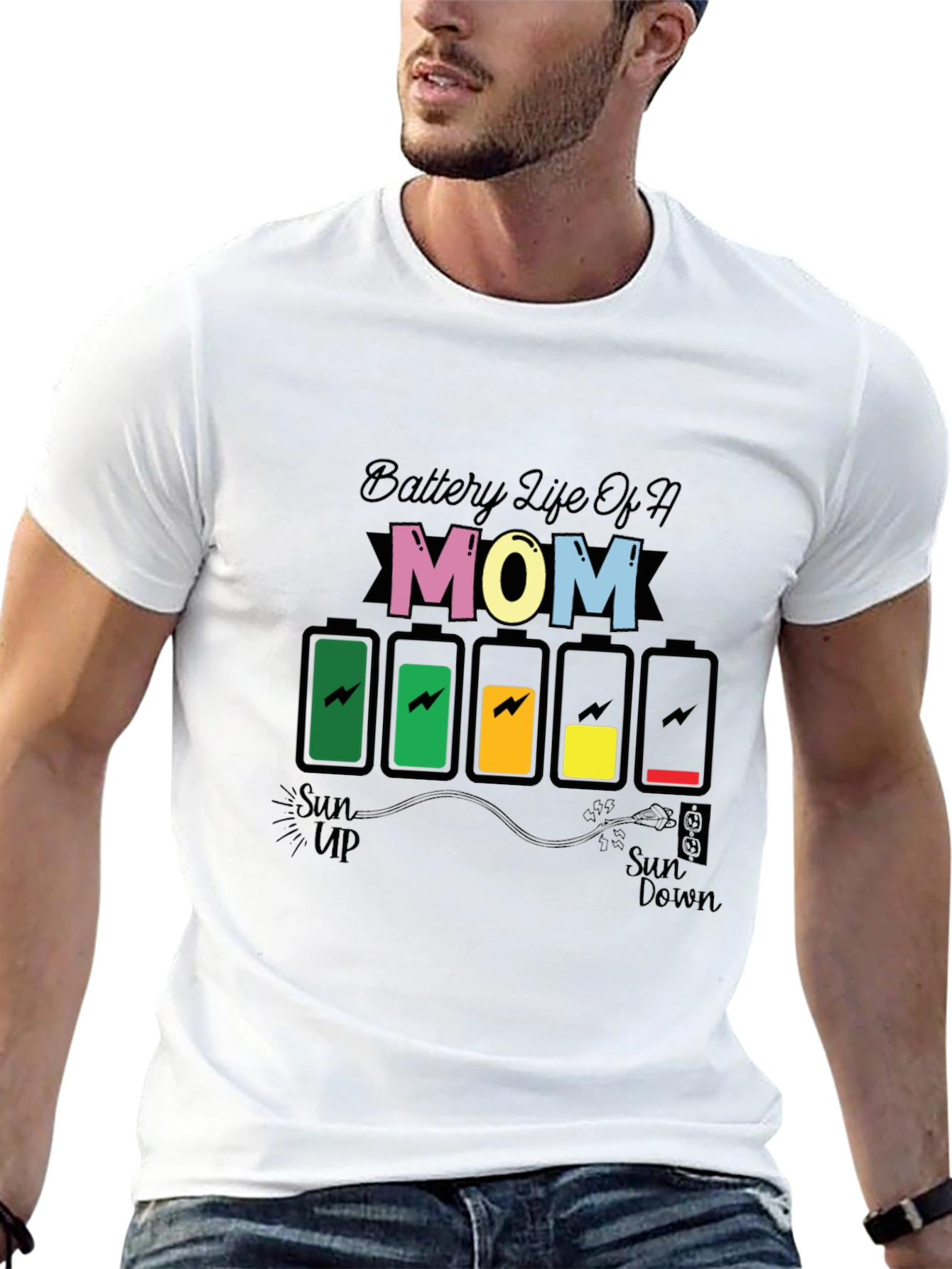 Battery Life of a Mom Graphic Tee